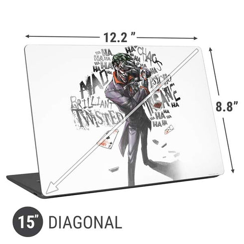 DC Comics The Joker Brilliantly Twisted Universal Laptop 15in (12.2 x 8.8in) Skin